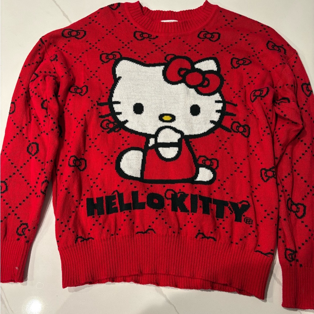 Sanrio Red Hello Kitty Crew Neck Sweater